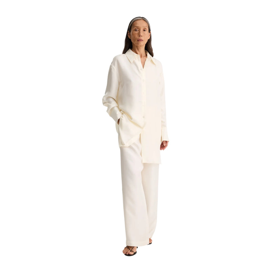 Signature Elongated Silk Shirt