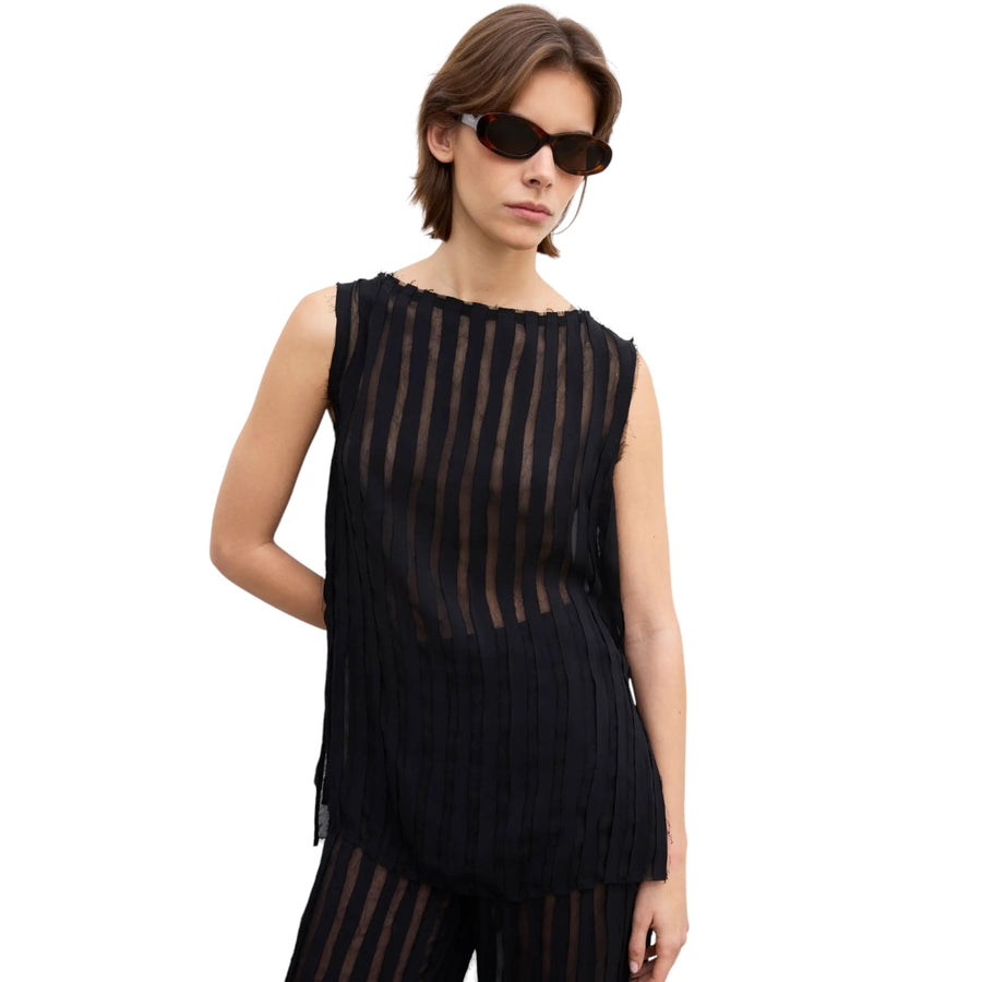 Stripe Sheer Top