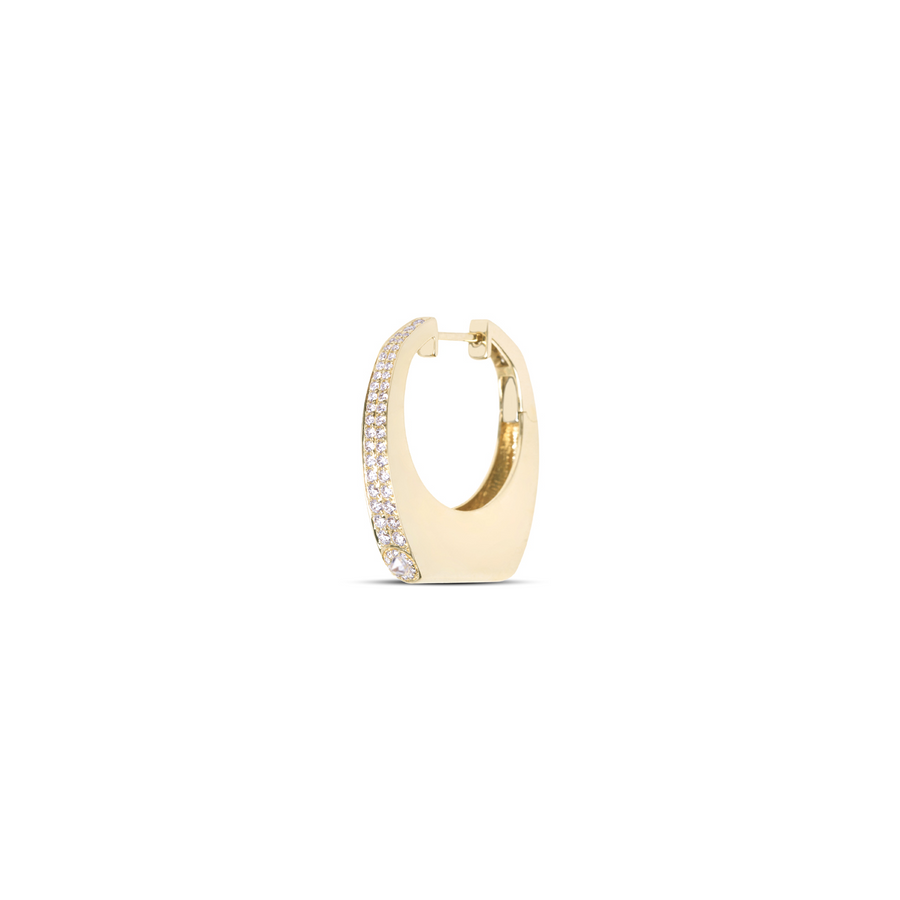 Grace Large Full Pavé Yellow Gold Earring