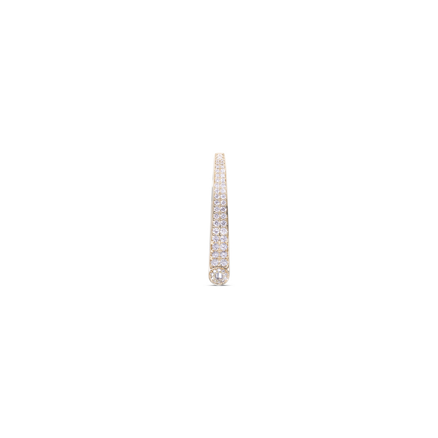 Grace Large Full Pavé Yellow Gold Earring