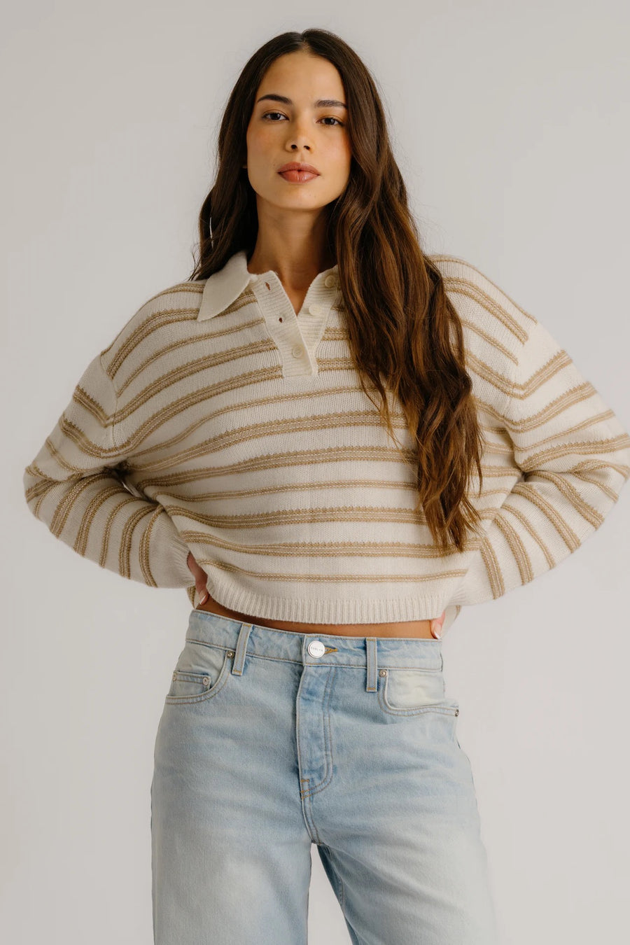 Elsie Relaxed Long Sleeve Polo