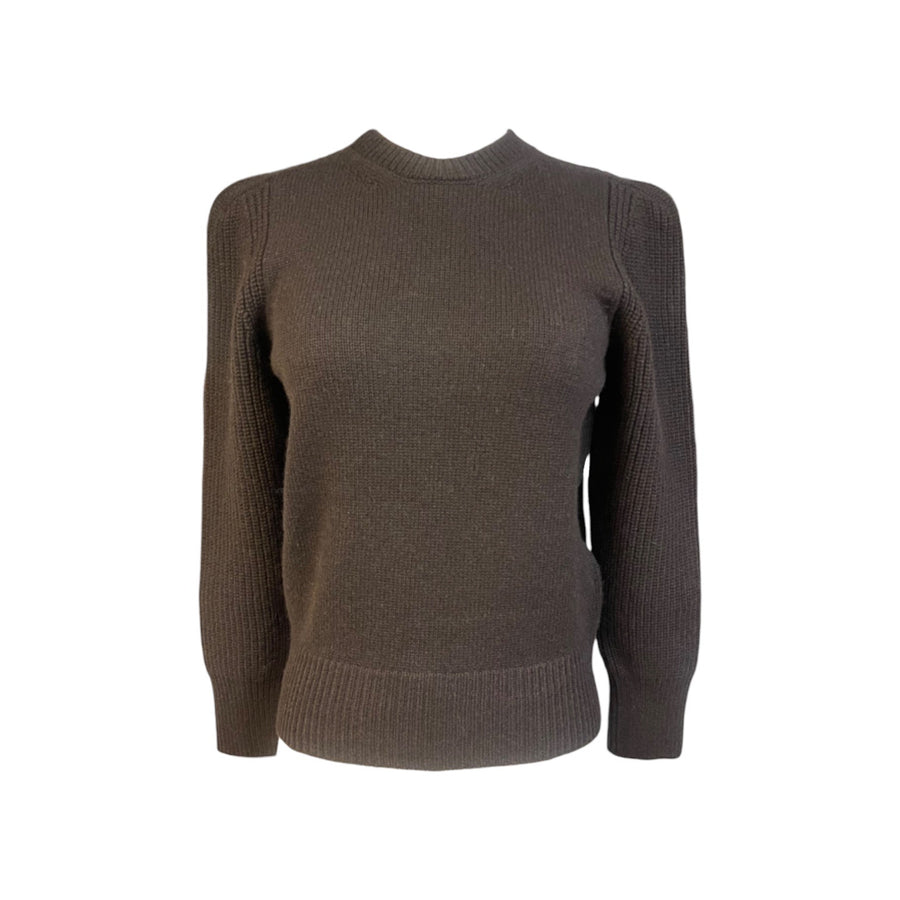 Epaulette Round Neck Sweater
