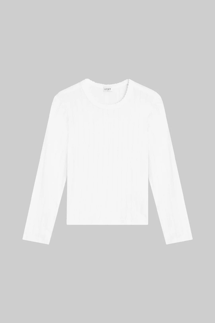 Pointelle Slim Fit Long Sleeve