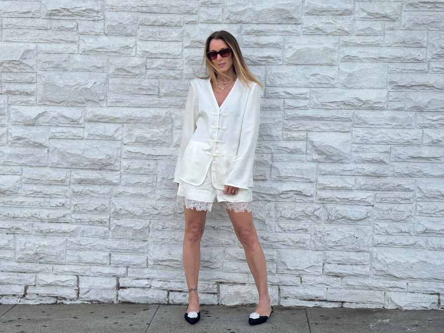 Lace Silk Shorts