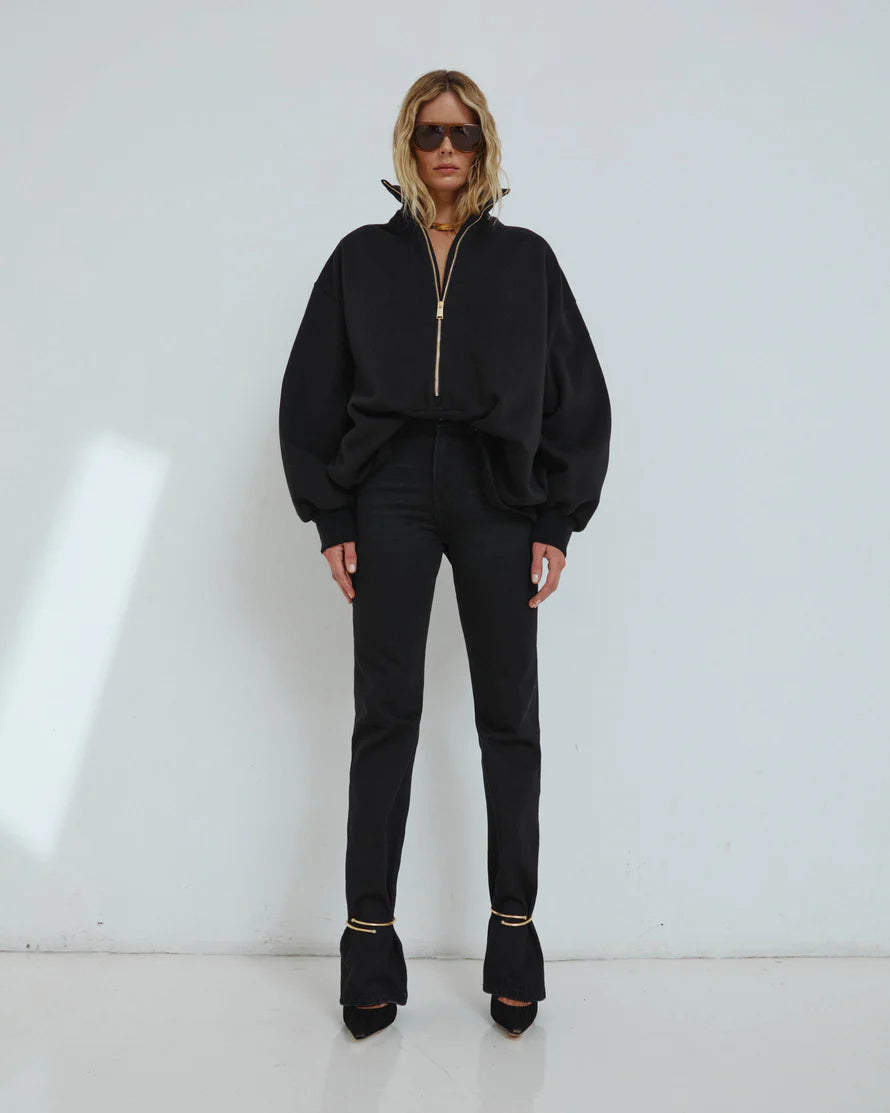 Marion Cuff Adorned Straight Leg Fitted Denim