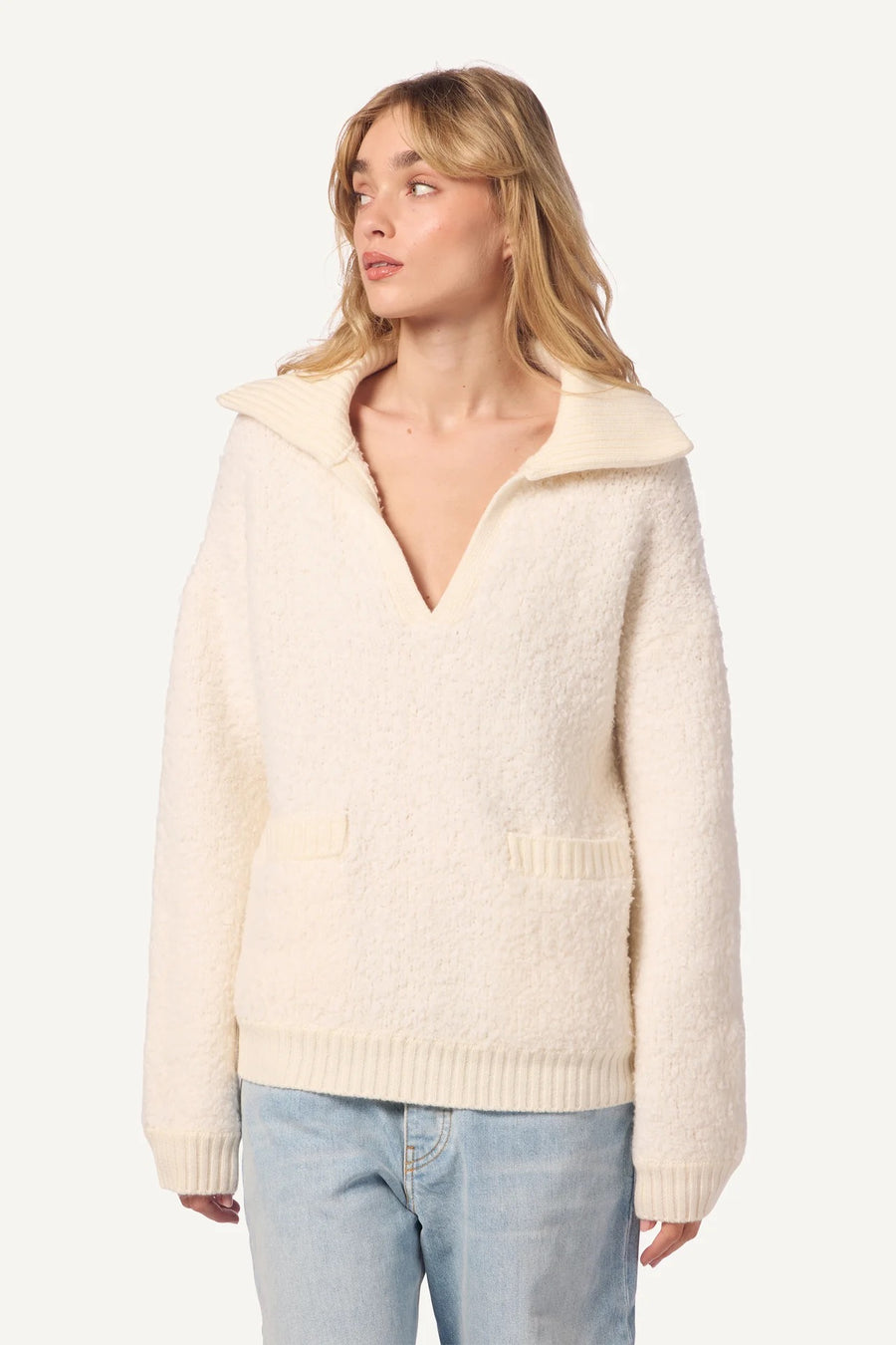 Collared Sherpa Split Neck