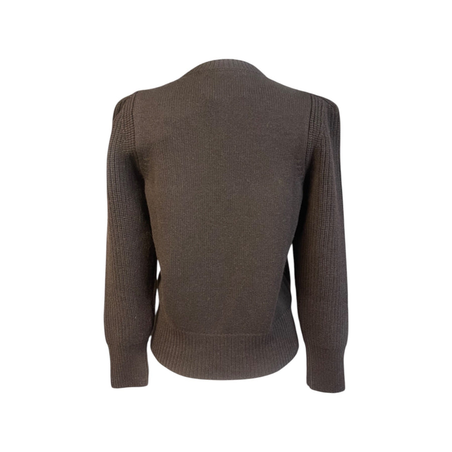 Epaulette Round Neck Sweater