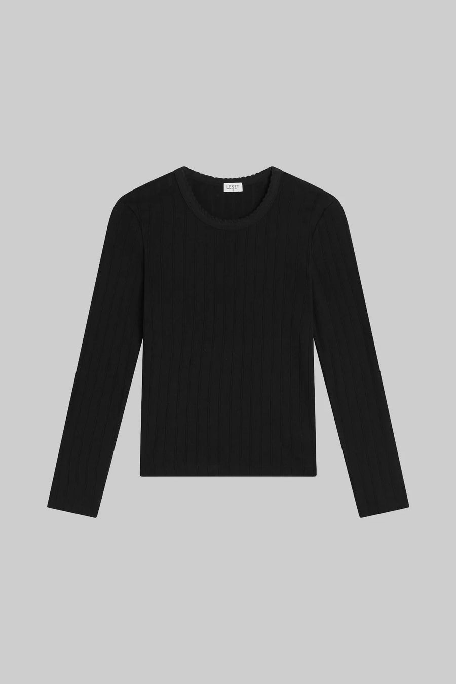 Pointelle Slim Fit Long Sleeve