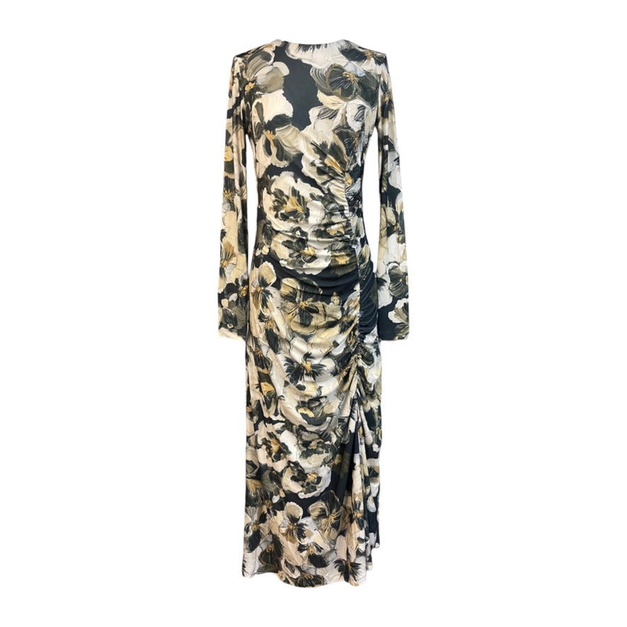 Carroll Coral Midi Dress