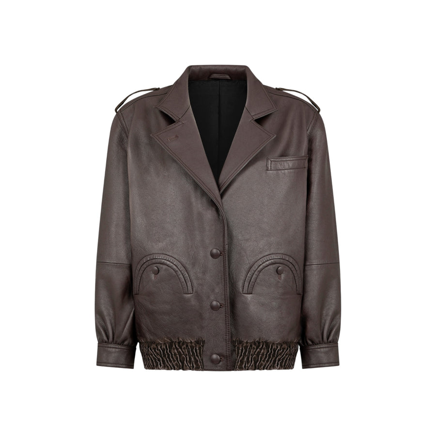 Leather Ares Charlie Bomber