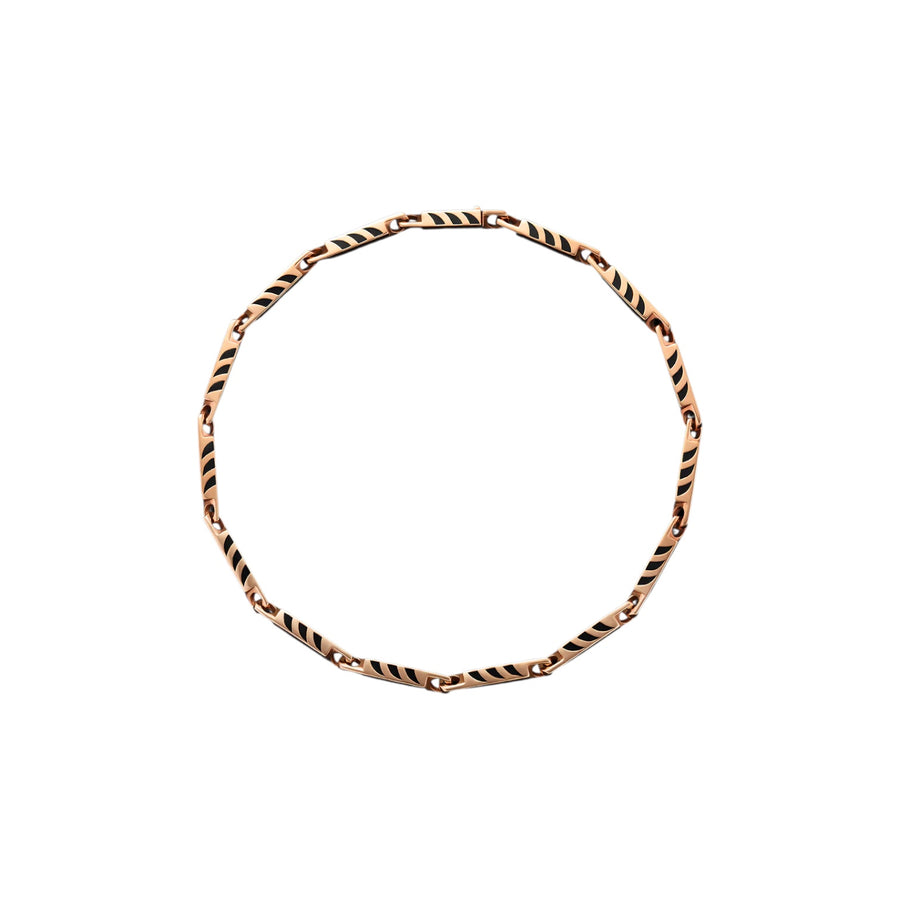 Deco Shark Fin Enameling Chain