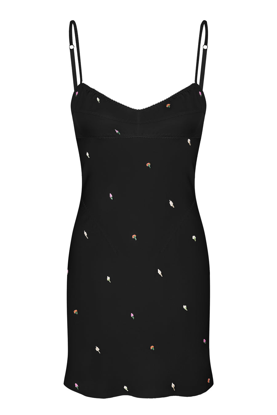 Beaded Mini Slip Dress