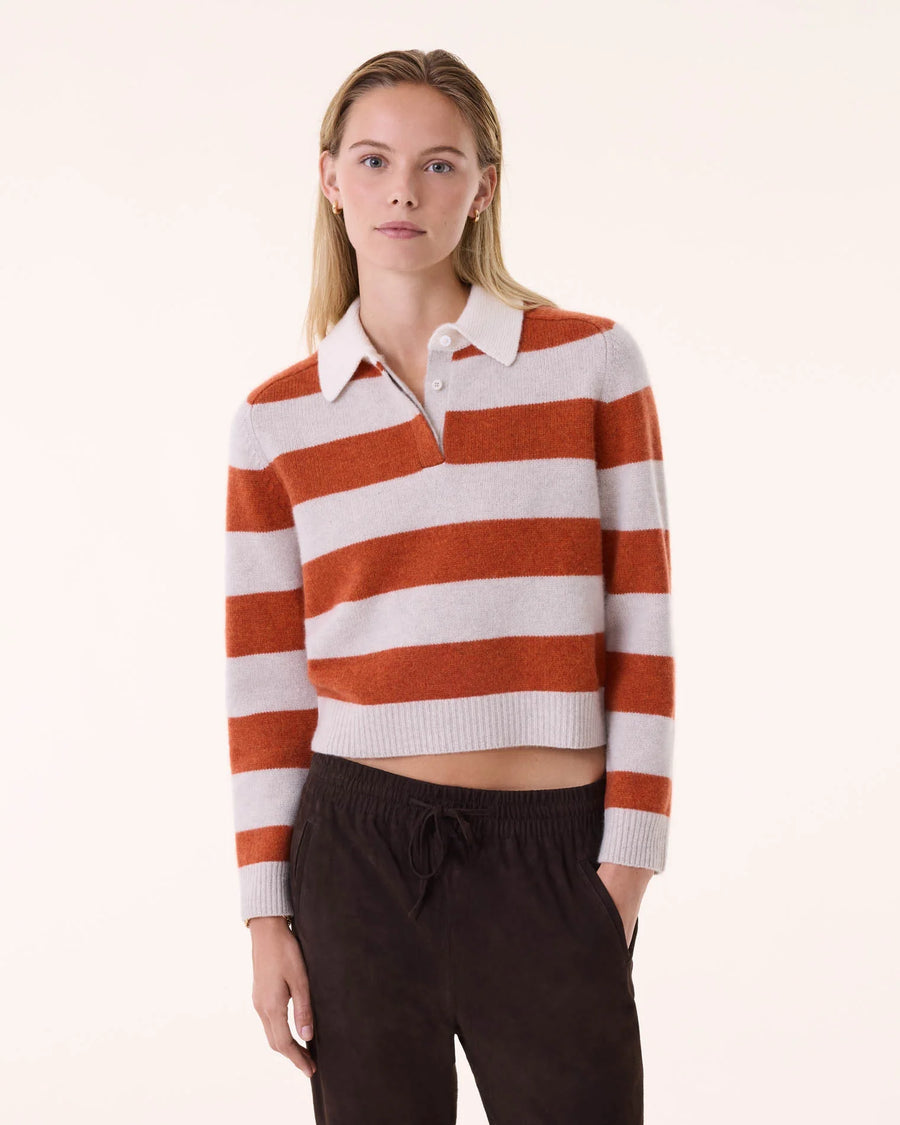 Royce Stripe Polo Sweater