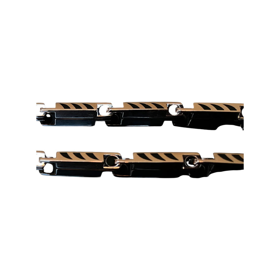 Deco Shark Fin Enameling Chain