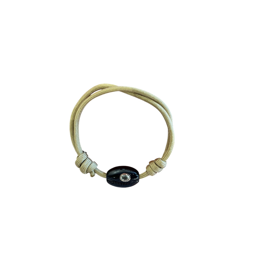 Large Cowry Bead with Sillimanite Anklet