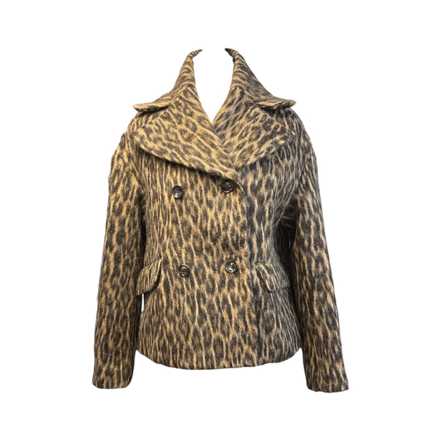 Fitted Leopard Peacoat