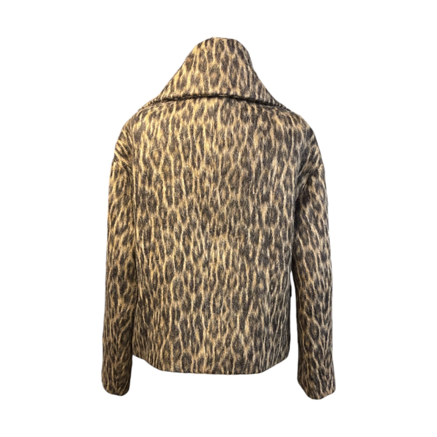 Fitted Leopard Peacoat