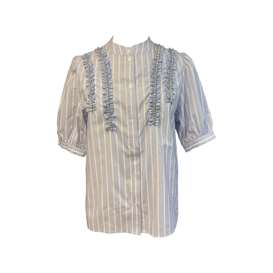 Ifrill Rhinestone Frill Shirt