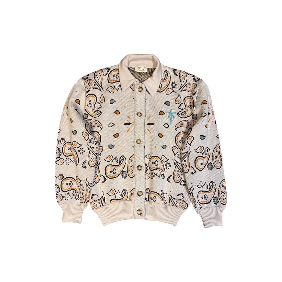 White Bandana Cardigan