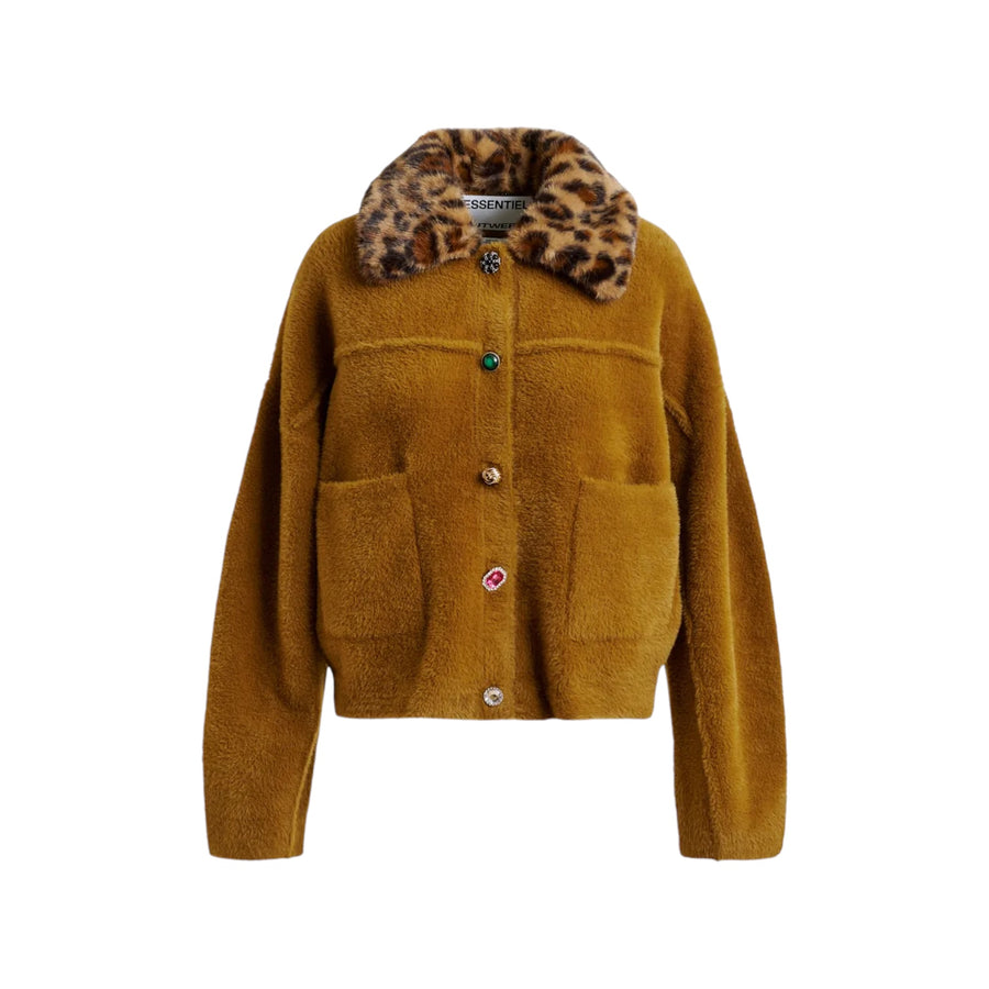 Intention Cardigan Animal Print Gems