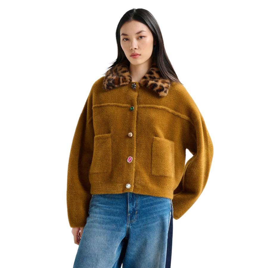 Intention Cardigan Animal Print Gems