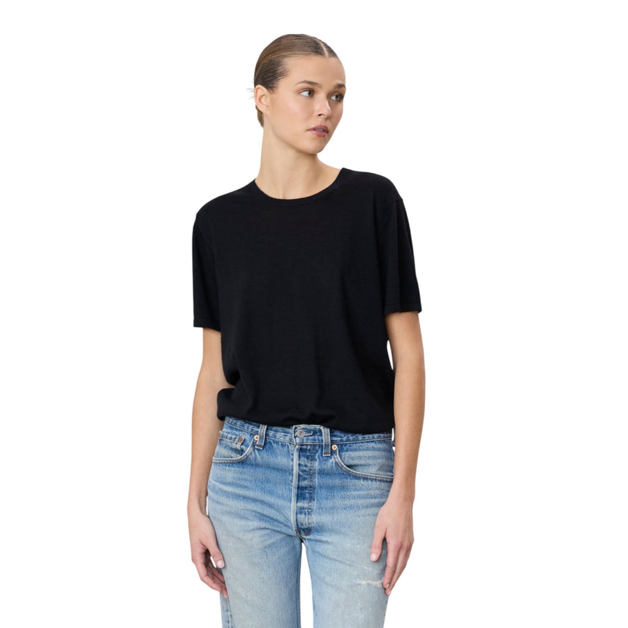 Cashmere Short Sleeve Boyfriend T Shirt