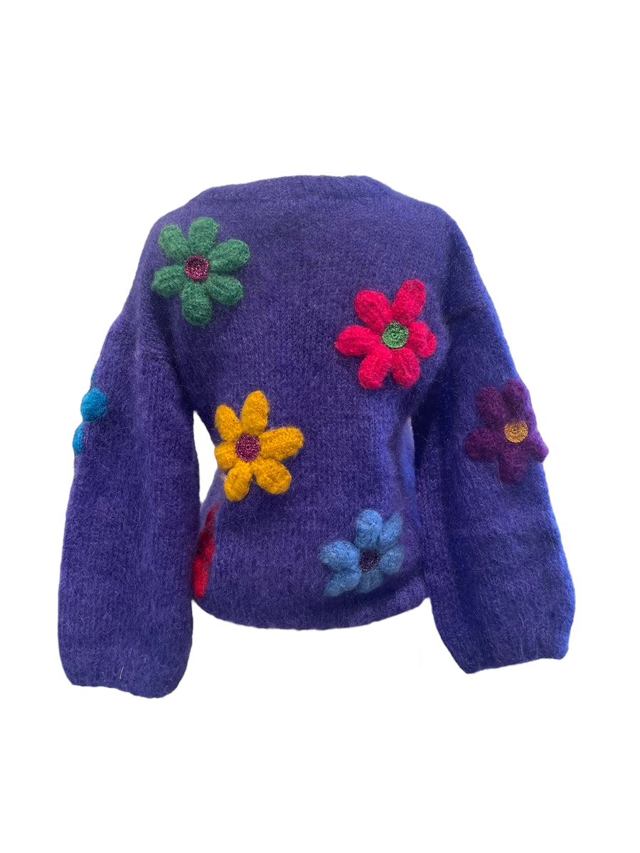 Free Flowers Pullover Sweater