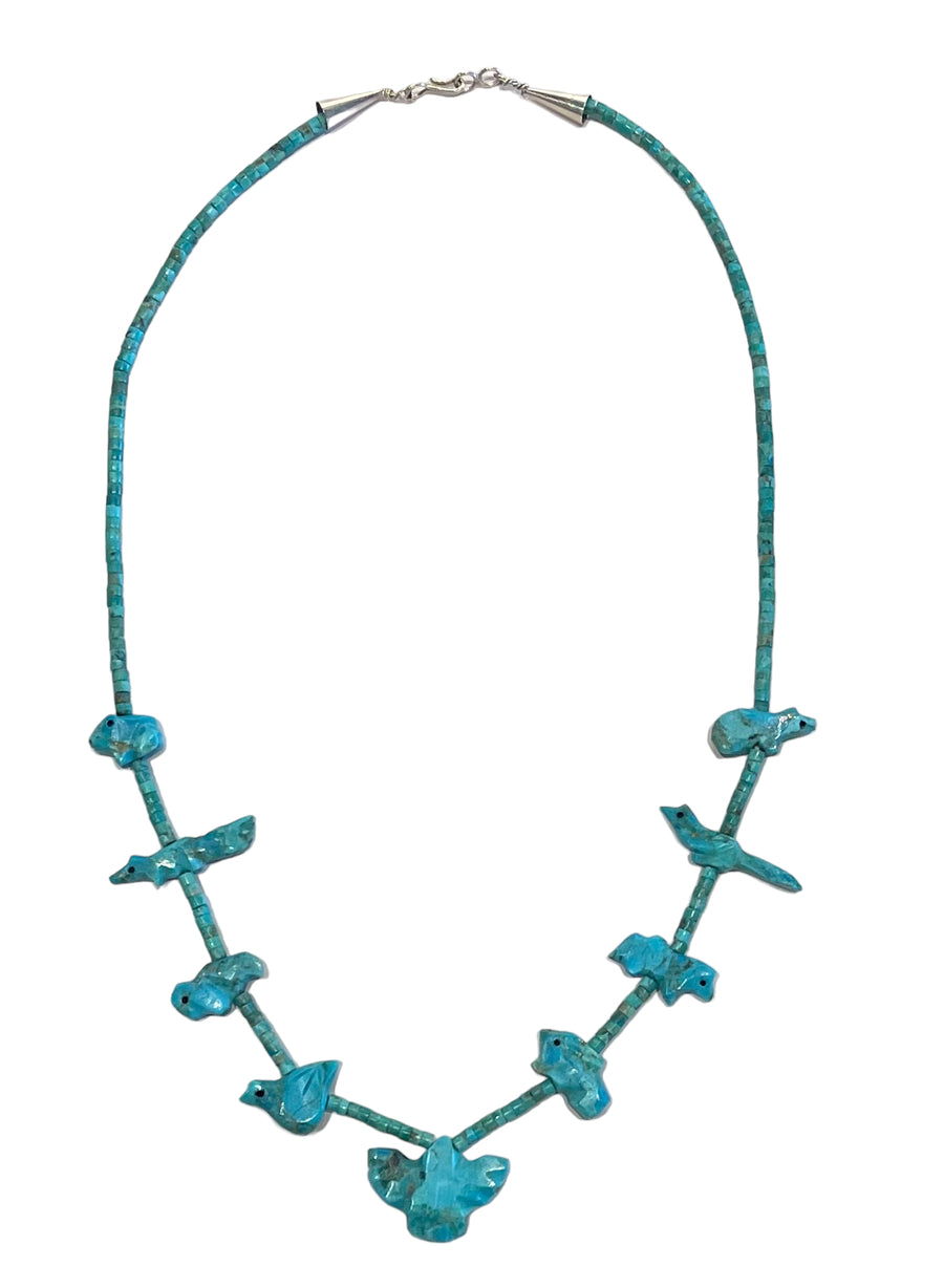 Short Turquoise Power Animal Necklace