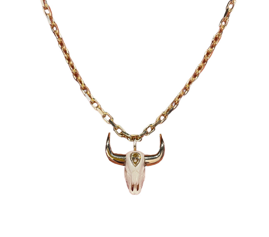 Mini Bull Necklace Diamond