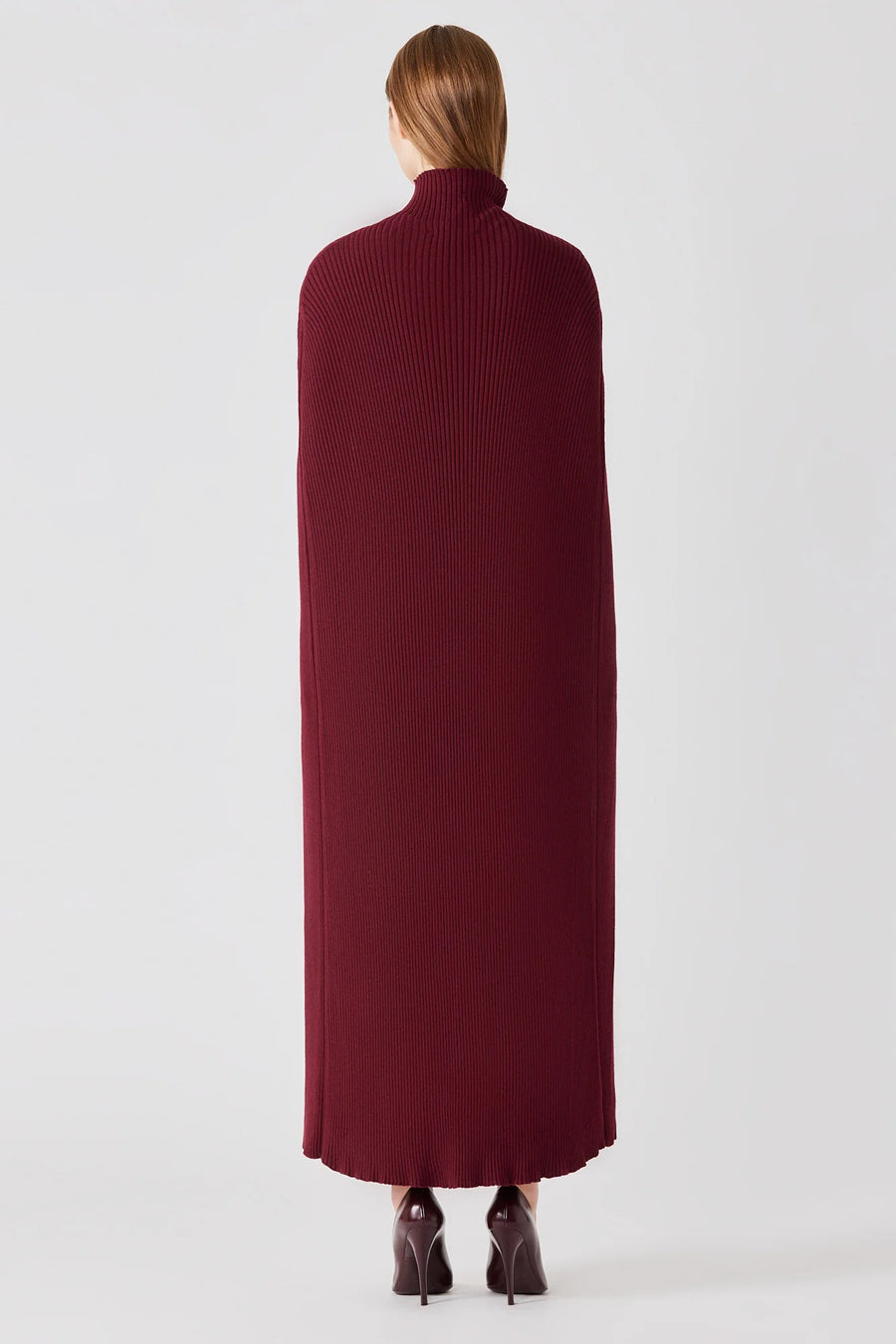 Poncho Long Ribbed Cape