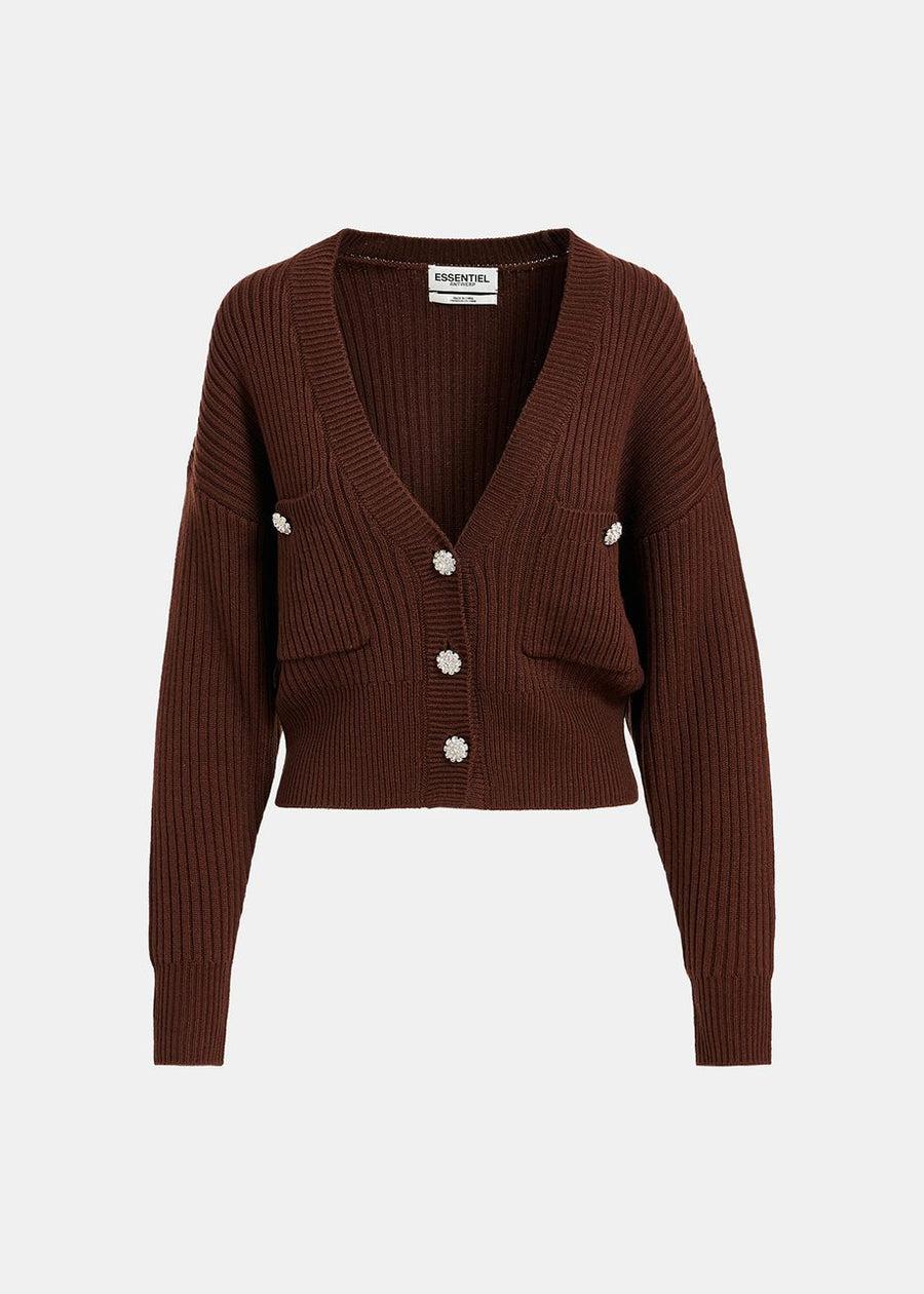 Essai Ribbed Knitted Cardigan
