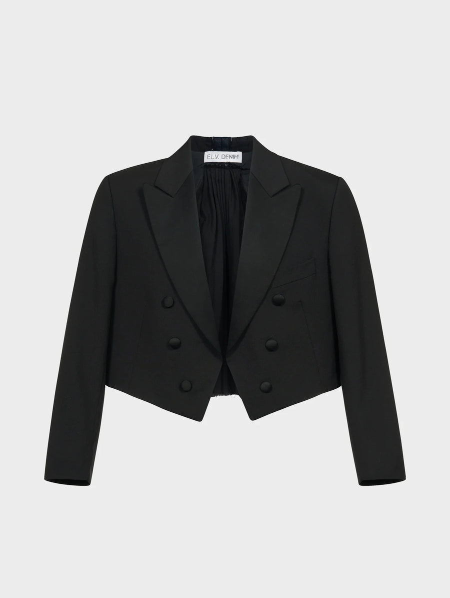 Oversized Cropped Tux Jacket