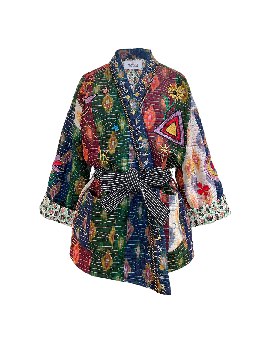 Free The Love Ikat Kimono