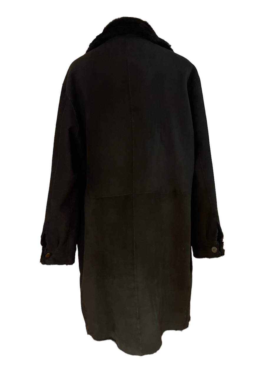 Black Reversible Long Shirt Coat