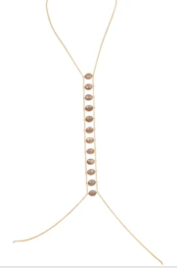 Pink Moonstone Spine Body Chain
